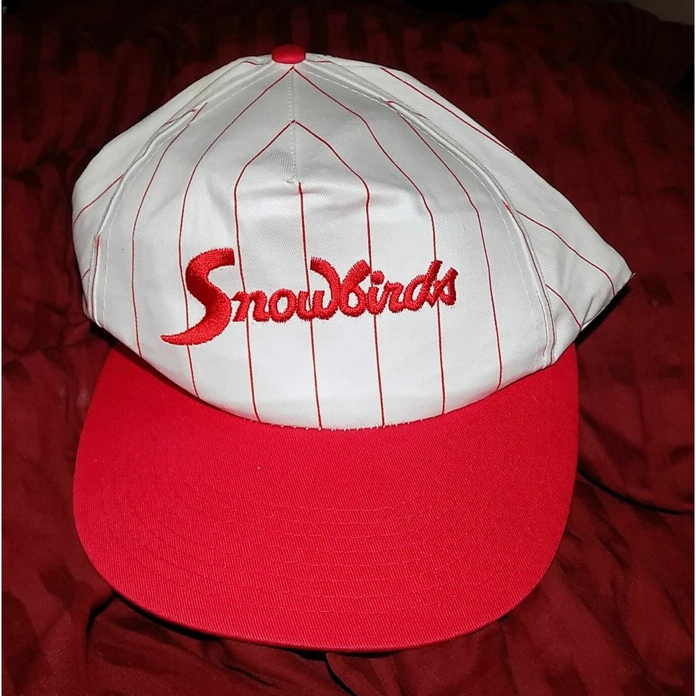 Vintage Snowbirds Flying Squad Red & White Truckers Hat Snap Back SNAPBACK RARE